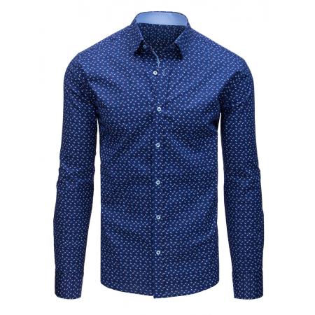 Pánska STYLE košeľa elegantná sa vzormi modrá