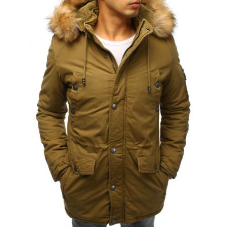 Pánská zimní bunda parka khaki