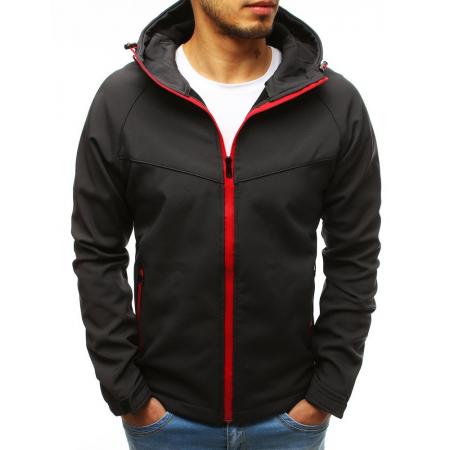 Pánská SPRING bunda softshell s kapucí šedá