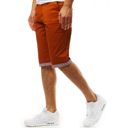 Pánske jeansové kraťasy hnedé