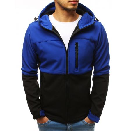 Pánská SPRING bunda softshell s kapucí modrá