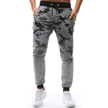 Pánska tepláky STYLE camo maskáčové šedej
