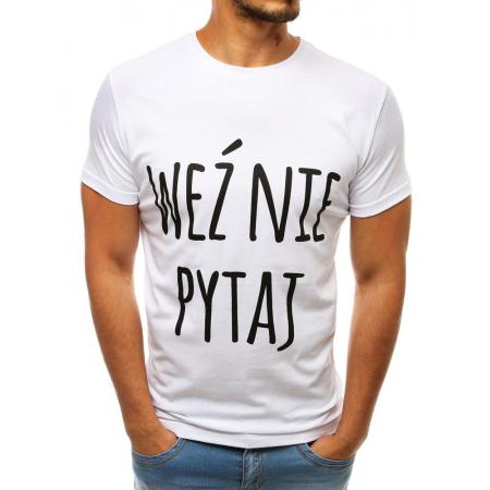 Pánské triko MAN s potiskem bílý