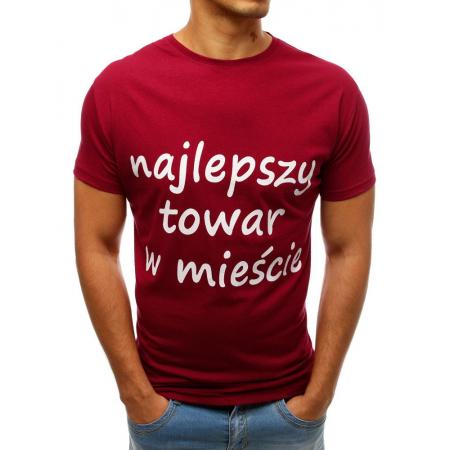 Pánské STYLE tričko s potiskem bordo
