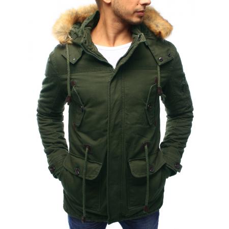 Pánská bunda parka zimní zelená