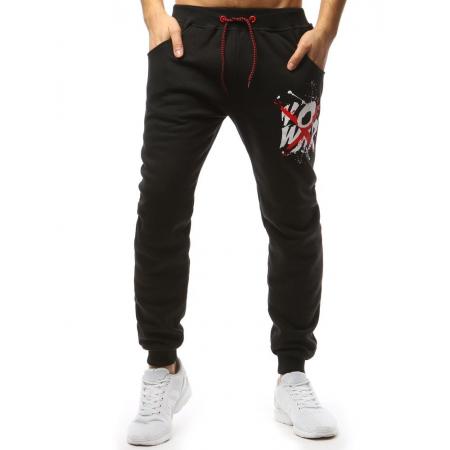 Pánske STYLE nohavice tepláky čierne