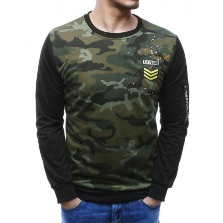 Pánská mikina s potiskem camo černá