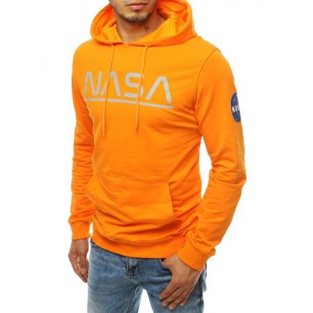 Pánská mikina NASA s kapucí oranžová BX4599