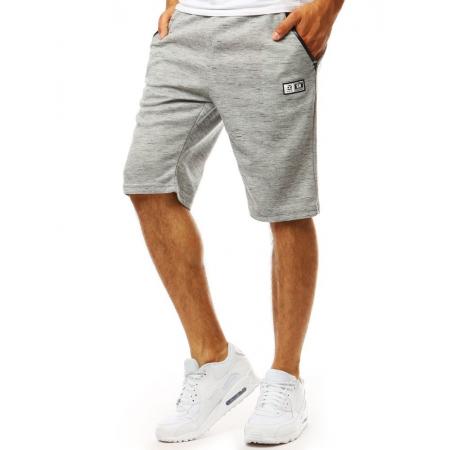 Pánské teplákové SHORT kraťasy světle šedé