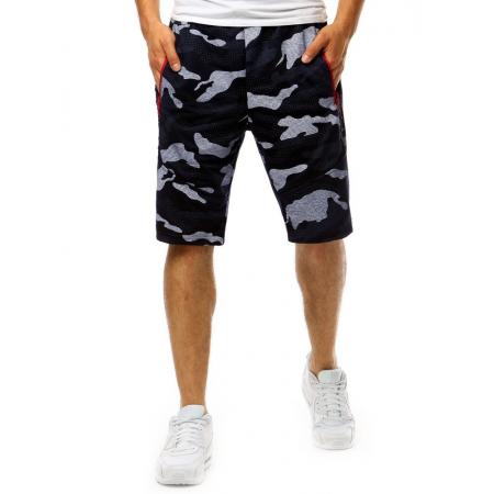 Pánske teplákové SHORT kraťasy moro maskáčové / vojenskej tmavo modré