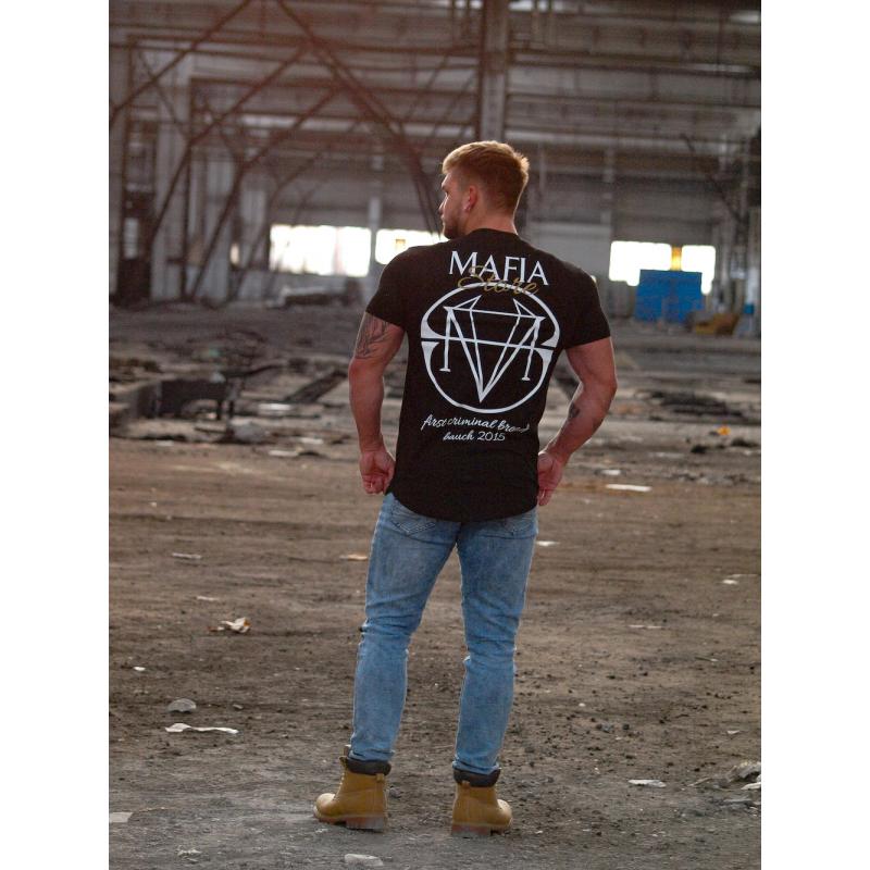 Pánské černé tričko s potiskem Mafia Store