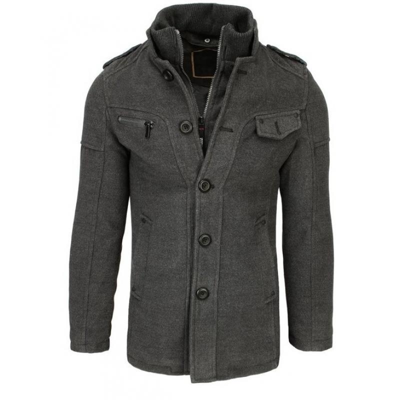 Pánský kabát zimní šedý cx0418