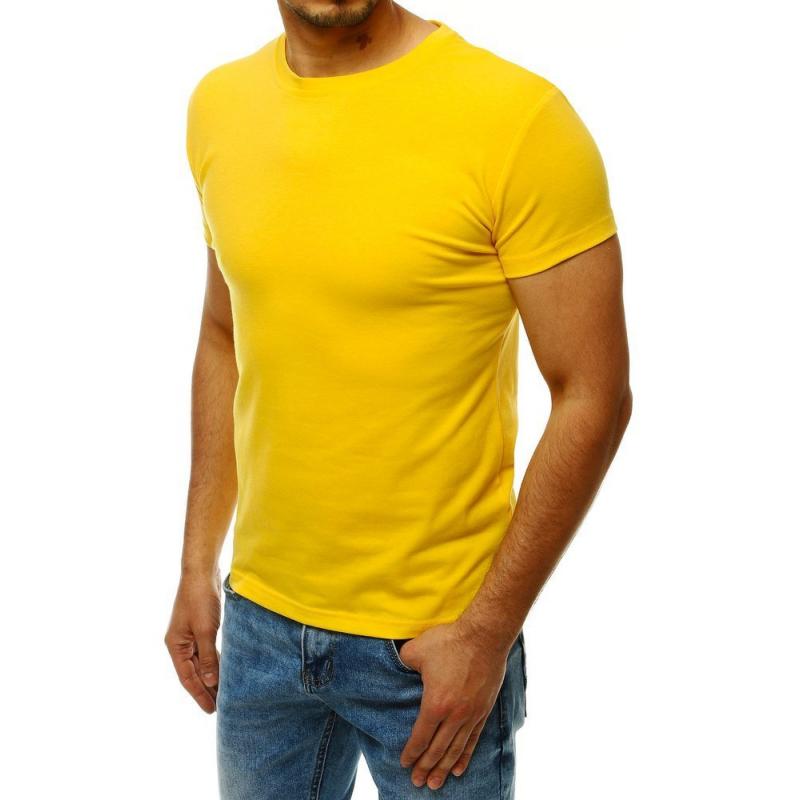Pánské triko bez potisku žluté RX4215