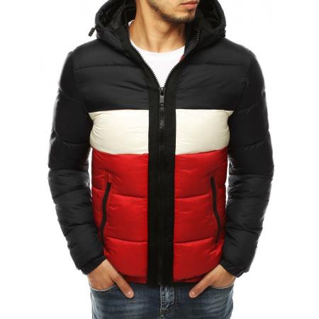 Pánska bunda prešívaná s kapucňou čierna tx3321