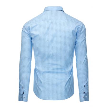 Pánská stylová košile blankytně modrá s dlouhým rukávemslim fit