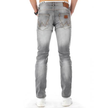 Pánské stylové jeansové kalhoty šedé