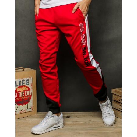 Pánske tepláky červené UX2509