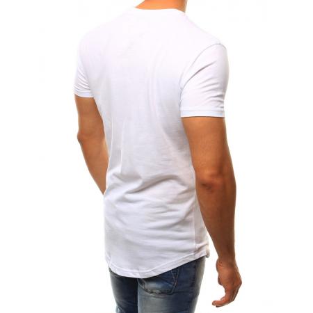 Pánské tričko se stříbrným nápisem bílé