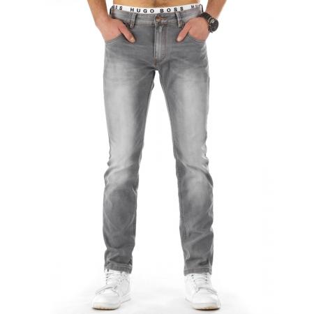 Pánské stylové jeansové kalhoty šedé