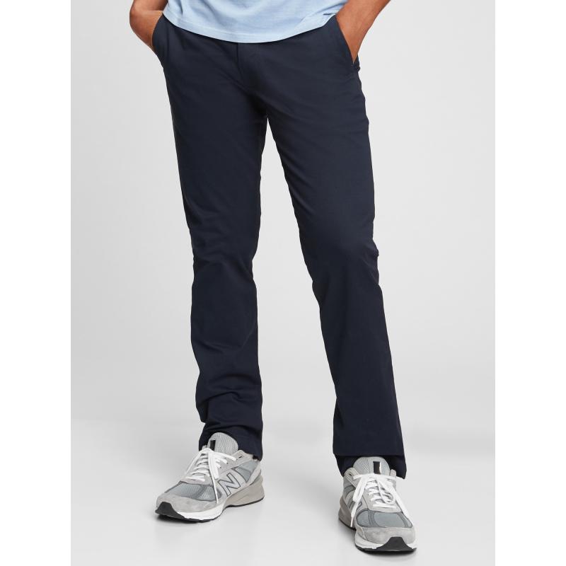 Moderné khaki nohavice rovného strihu GapFlex