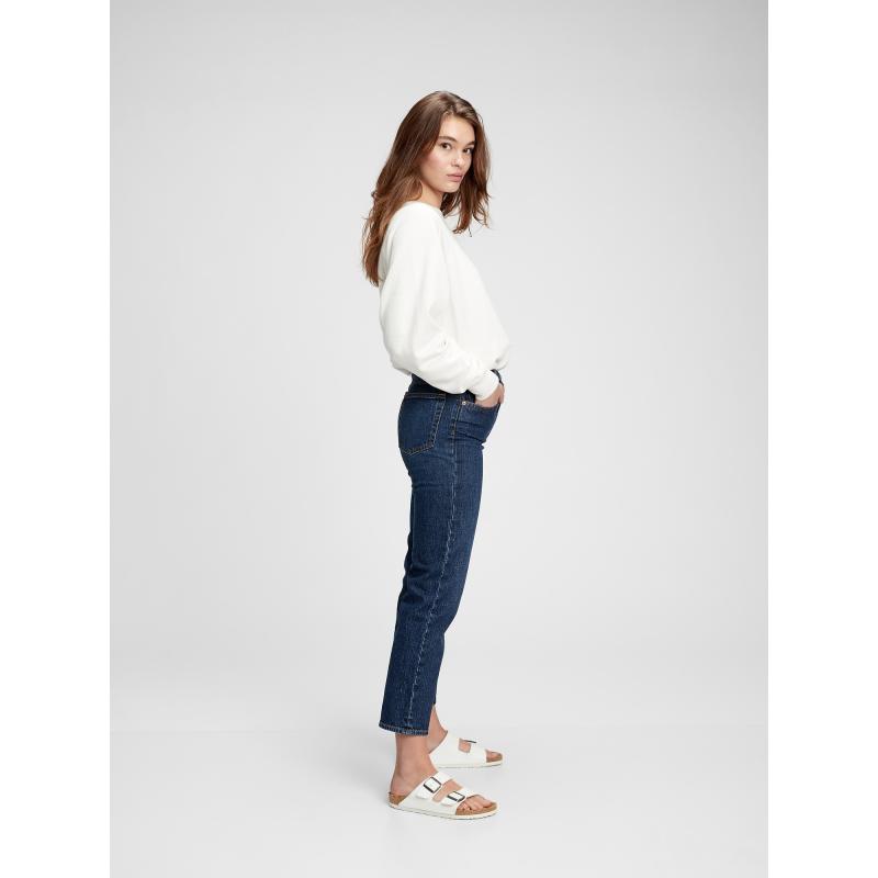 Drzé rovné džínsy s vysokým vzrastom