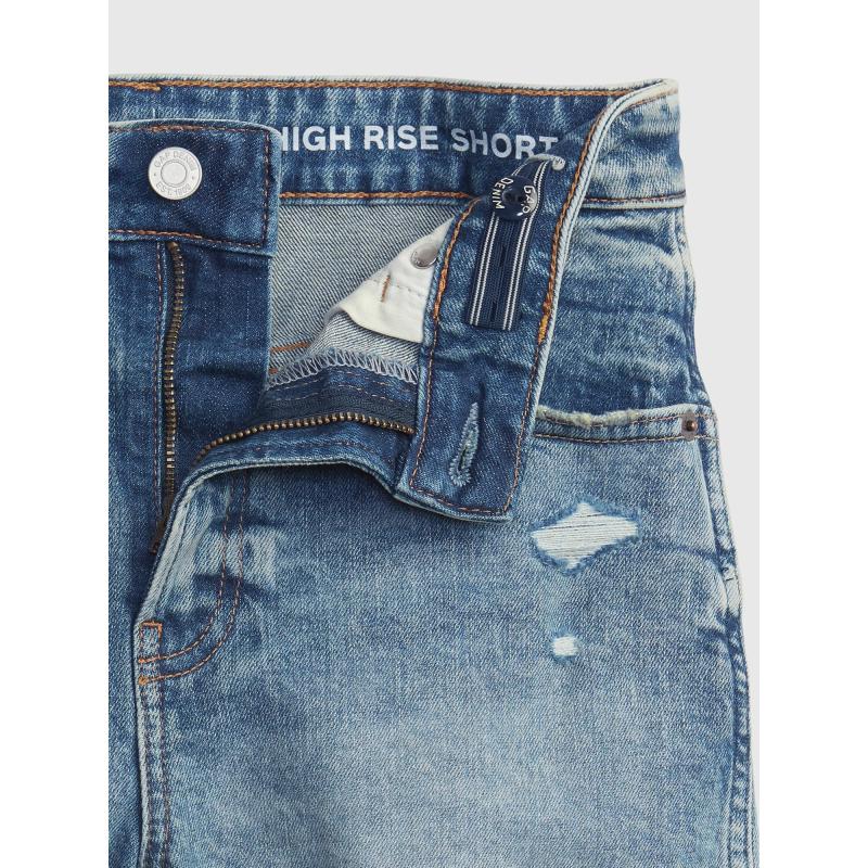 Teen džínové kraťasy high rise stretch