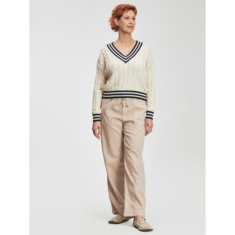 Široké kombinované nohavice