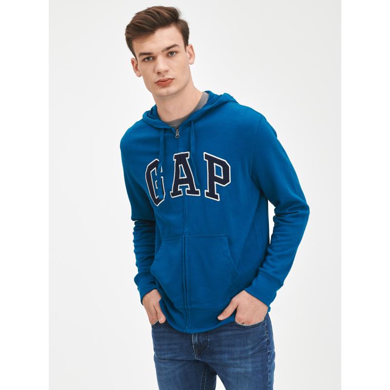 GAP logo mikina na zips francúzske froté