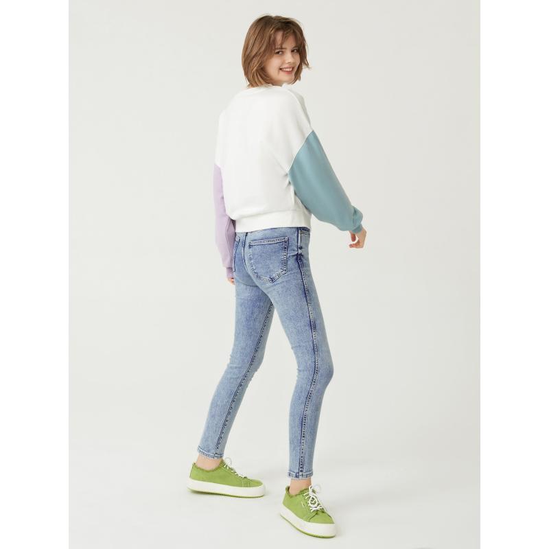 Vintage slim džínsy s vysokým vzostupom