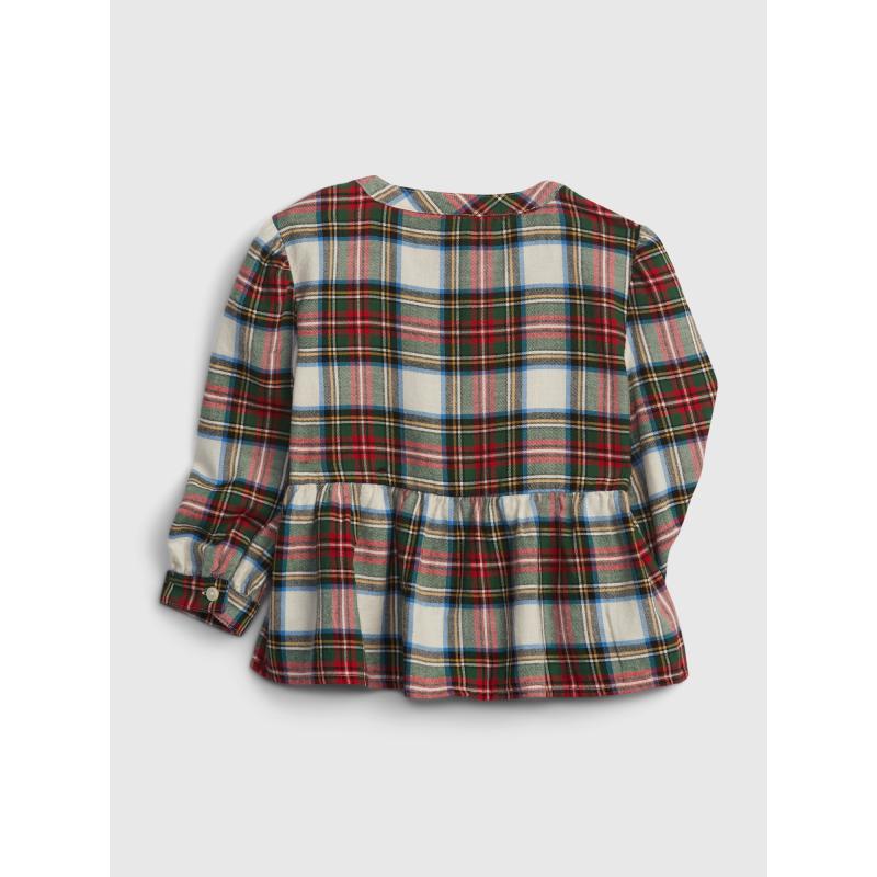 Detský košeľový top peplum