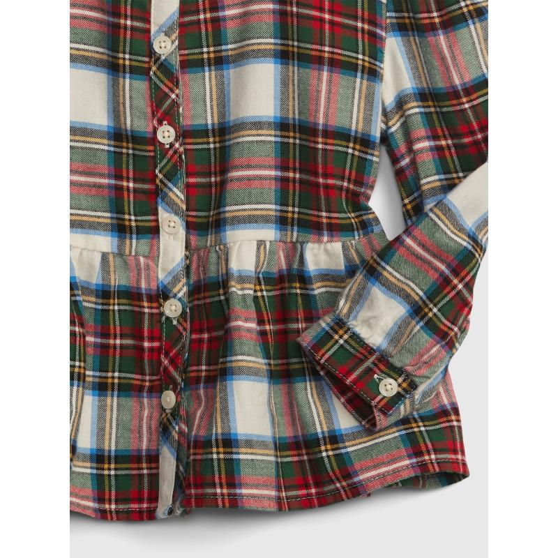 Detský košeľový top peplum