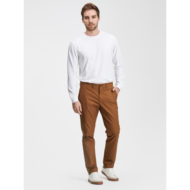 GapFlex khaki színű, slim fit nadrág
