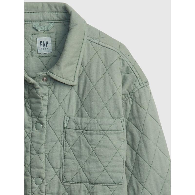 Detská prešívaná košeľová bunda