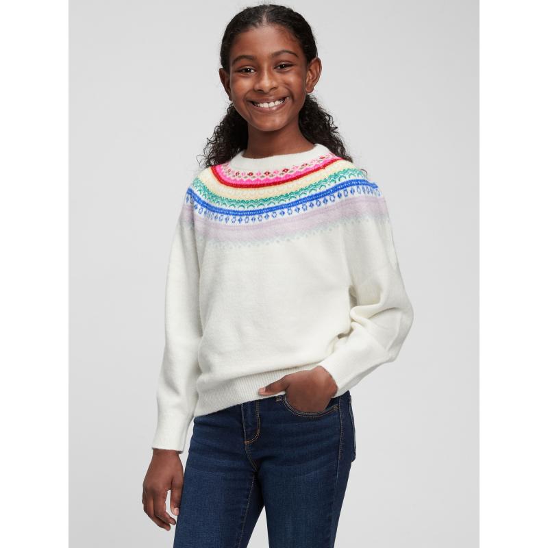 Detský sveter s farebným vzorom