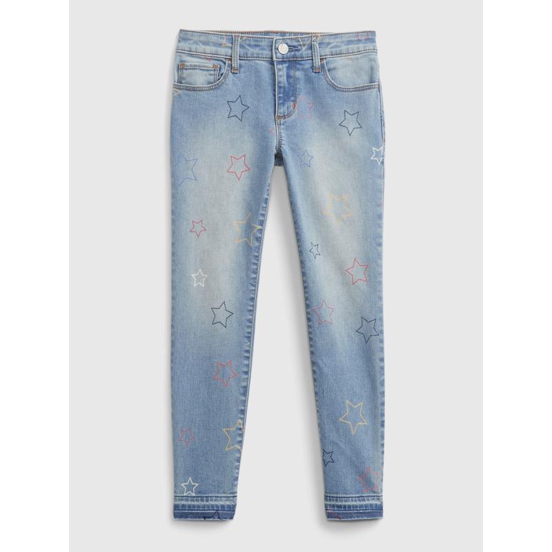 Detské úzke džínsy hviezdičky