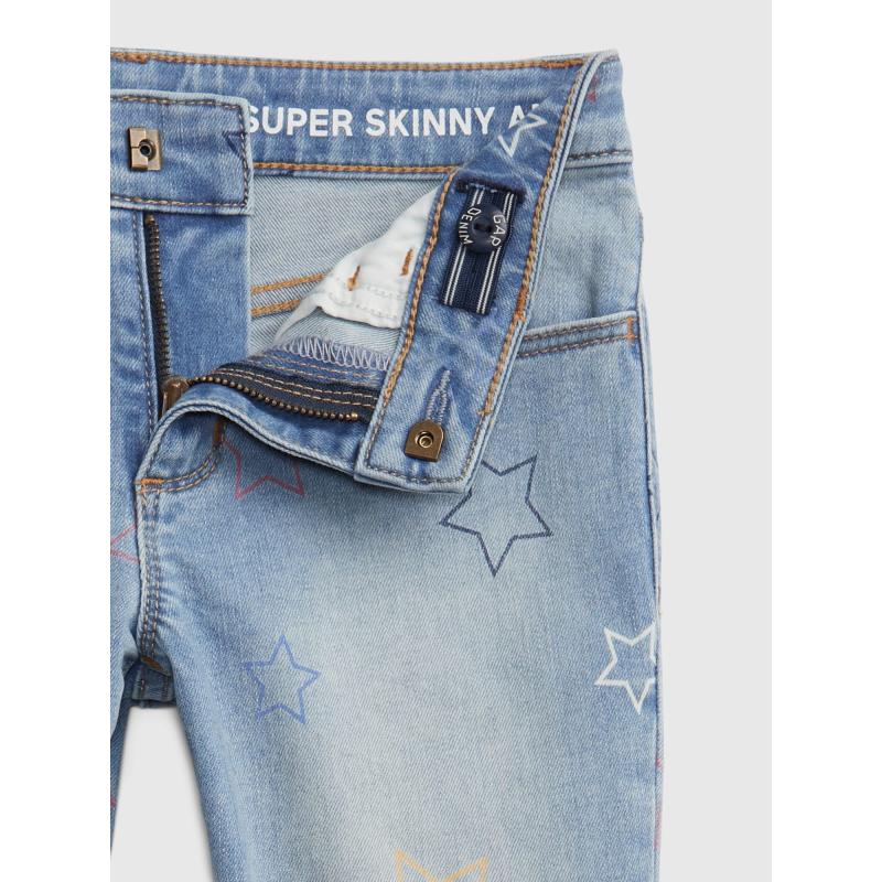 Detské úzke džínsy hviezdičky