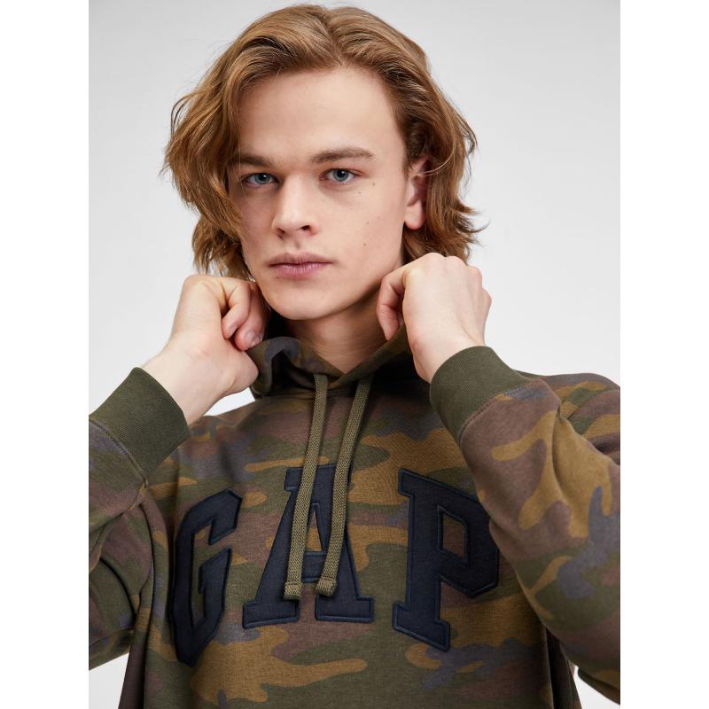 Kapucnis pulóver logóval és kapucnival