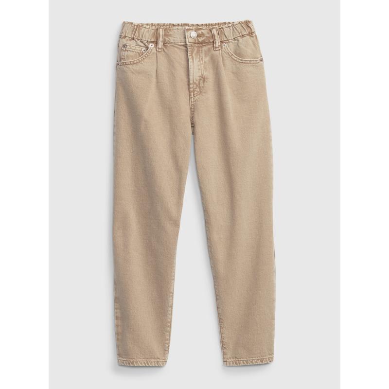 Dětské béžové džíny barrel