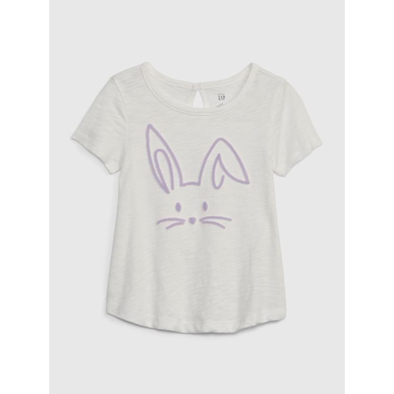 Detské organické tričko so zajačikom
