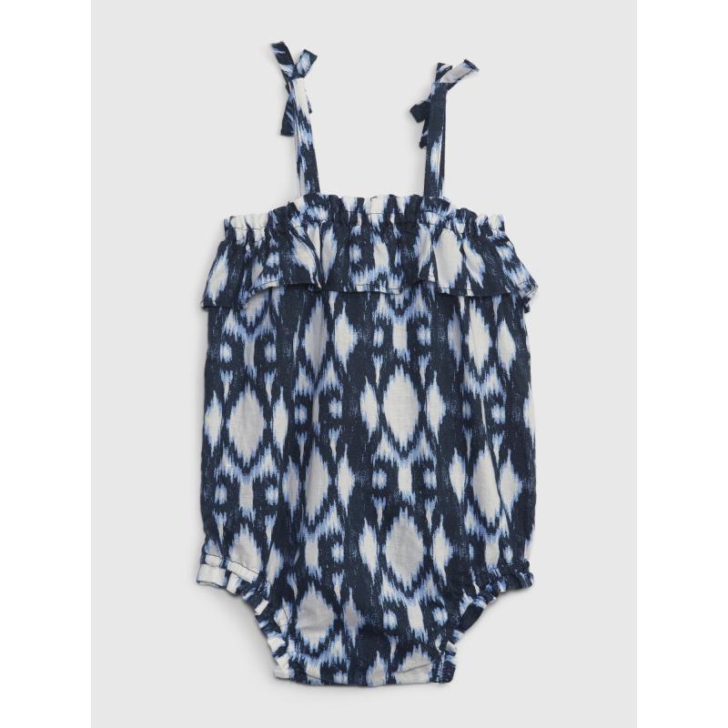 Baby lněné vzorované body