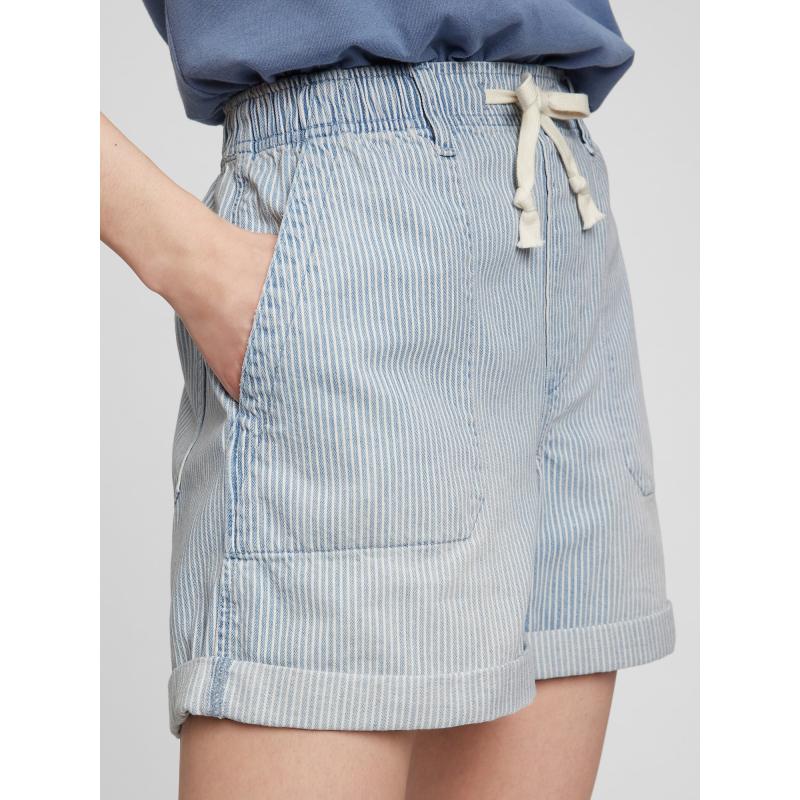 Pruhované džínsové šortky