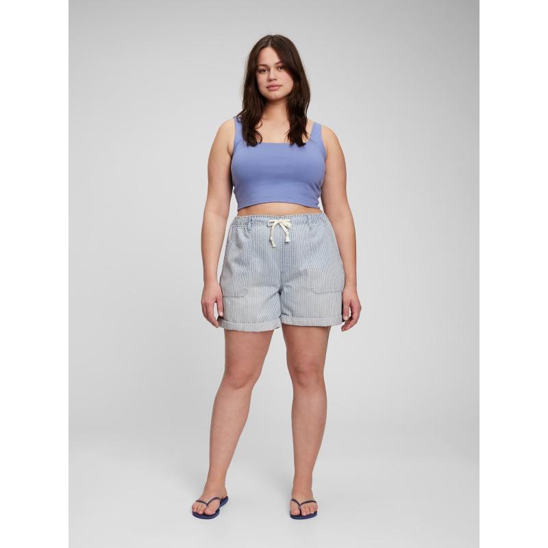 Pruhované džínsové šortky