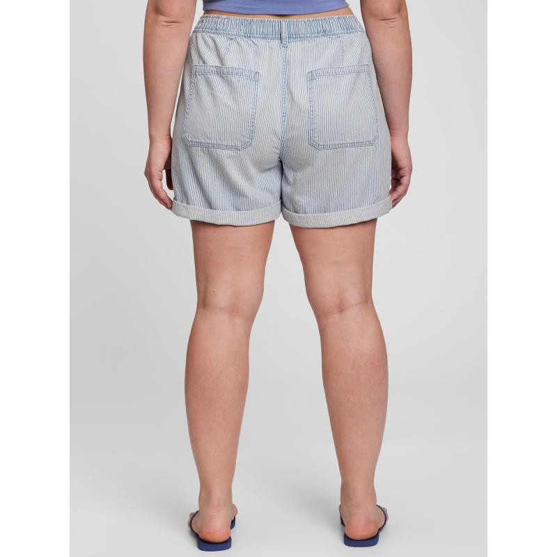 Pruhované džínsové šortky