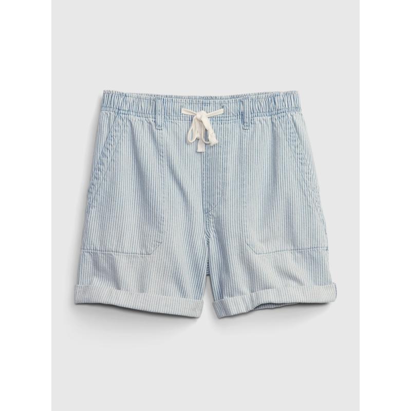 Pruhované džínsové šortky