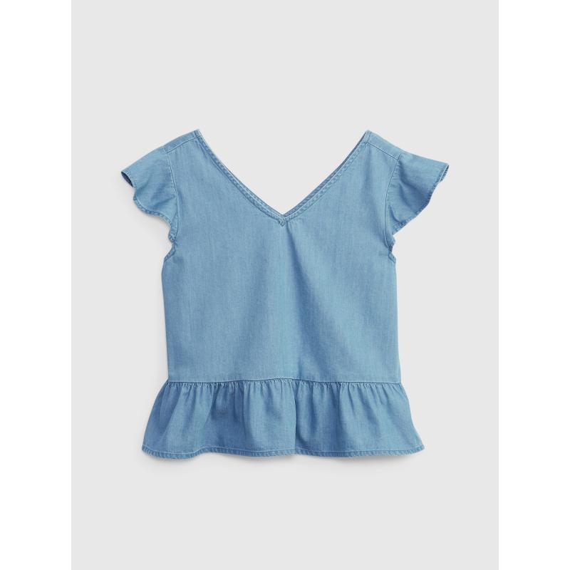 Detský bavlnený top peplum