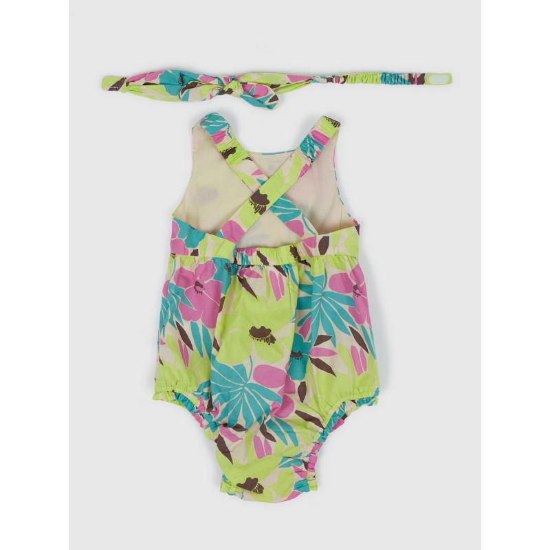 Baby květované body s čelenkou