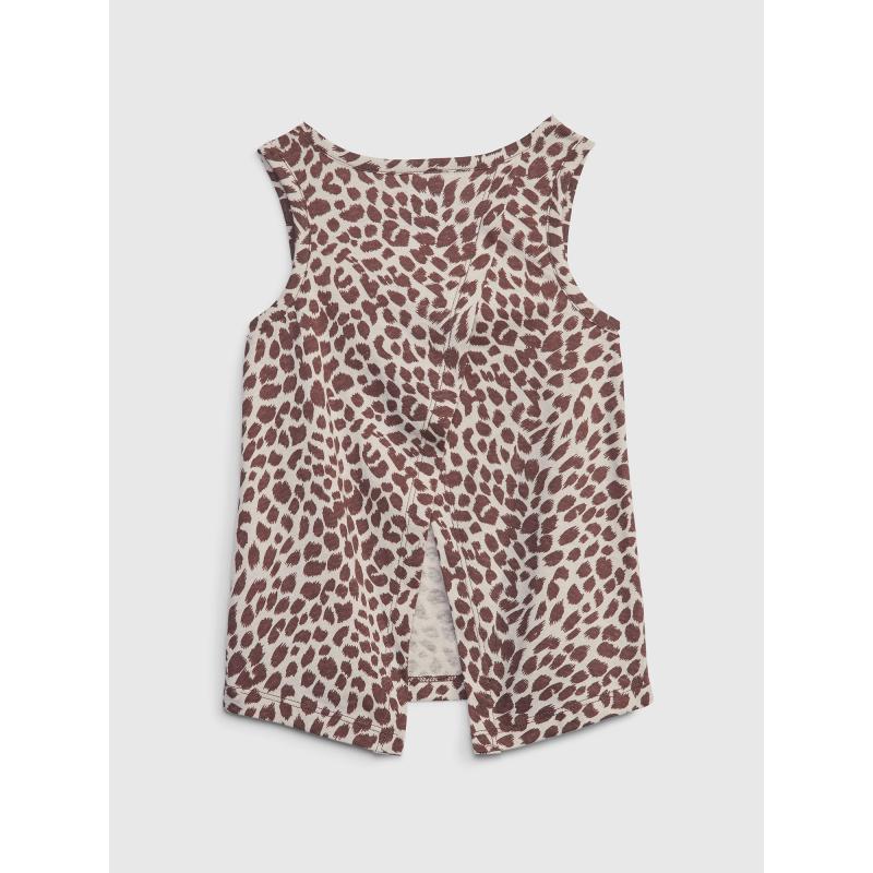 Dětský tílkový top organic leopard