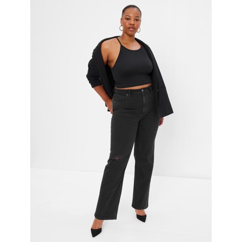 Voľné džínsy s vysokým vzrastom z 90. rokov