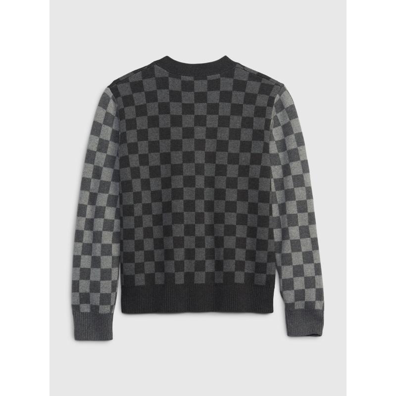 Detský sveter šachovnica