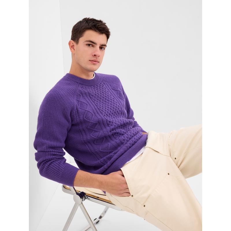 Pletený sveter so zmesou vlny